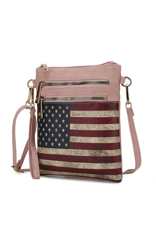 MKF Genesis Printed Flag Crossbody Bag by Mia K