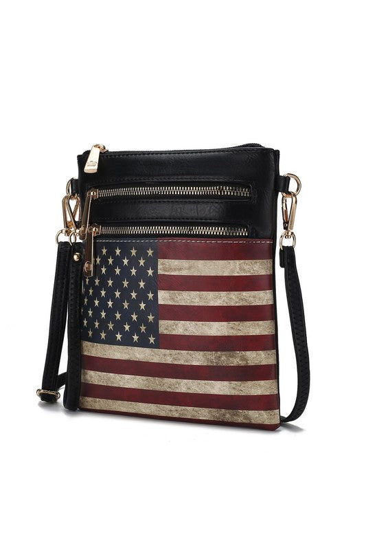 MKF Genesis Printed Flag Crossbody Bag by Mia K