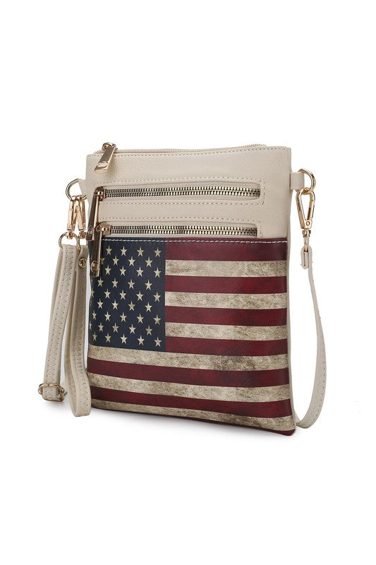 MKF Genesis Printed Flag Crossbody Bag by Mia K