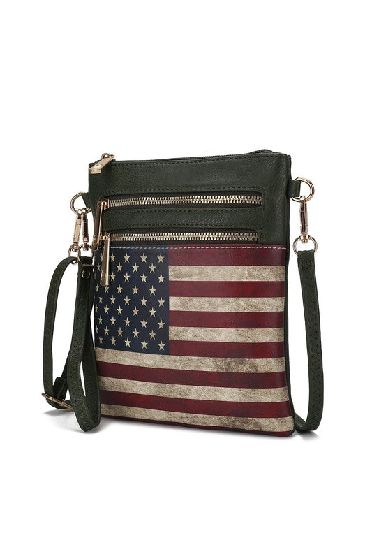 MKF Genesis Printed Flag Crossbody Bag by Mia K