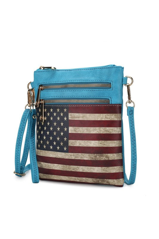 MKF Genesis Printed Flag Crossbody Bag by Mia K