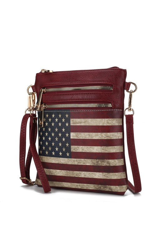 MKF Genesis Printed Flag Crossbody Bag by Mia K