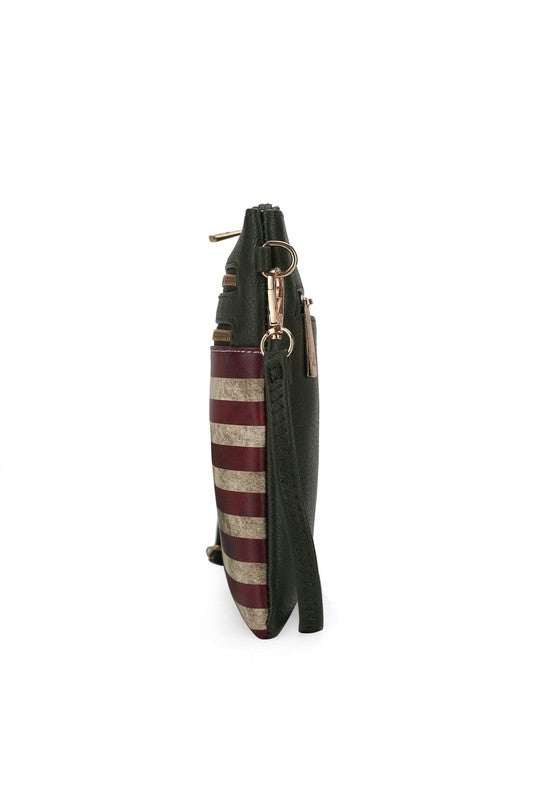 MKF Genesis Printed Flag Crossbody Bag by Mia K