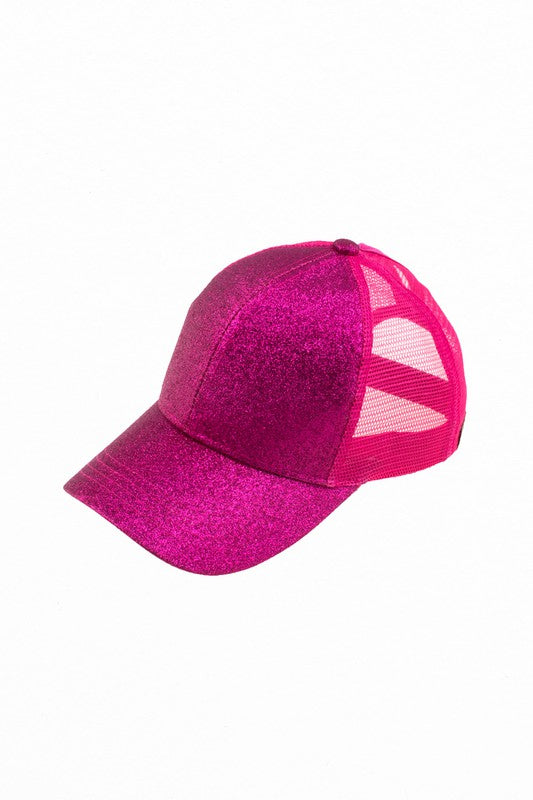 Glitter Trucker Ponytail Cap