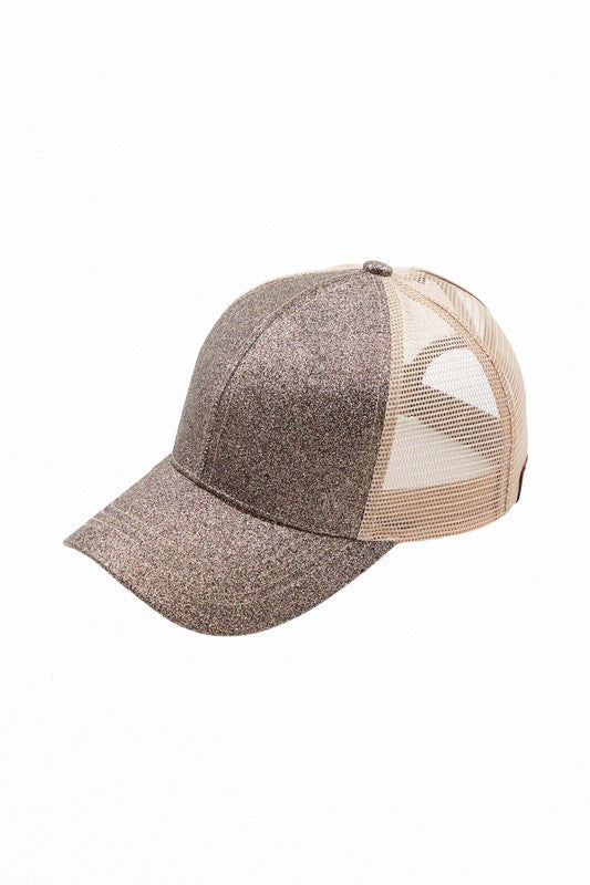 Glitter Trucker Ponytail Cap