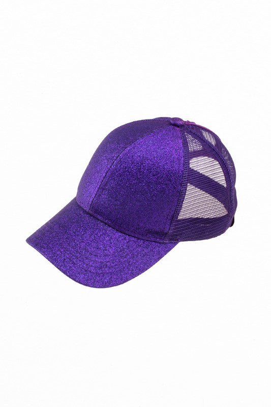 Glitter Trucker Ponytail Cap