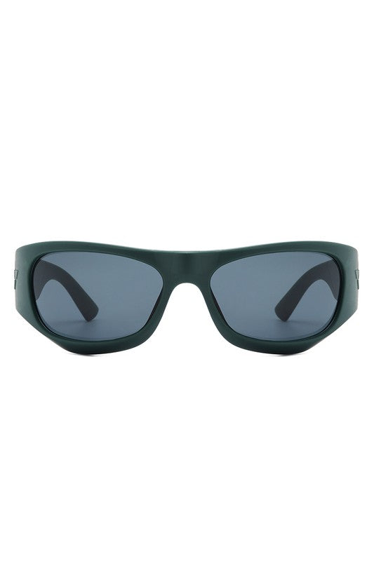 Geometric Wrap Around Fashion Square Sunglasses