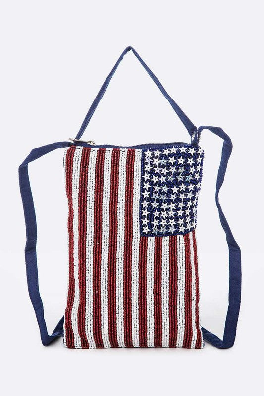 American Flag Crossbody Swing Bag