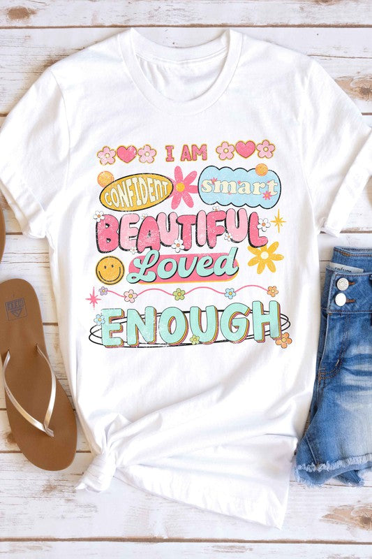 I AM ENOUGH GRAPHIC T-SHIRT