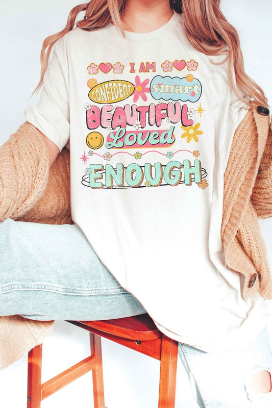 I AM ENOUGH GRAPHIC T-SHIRT