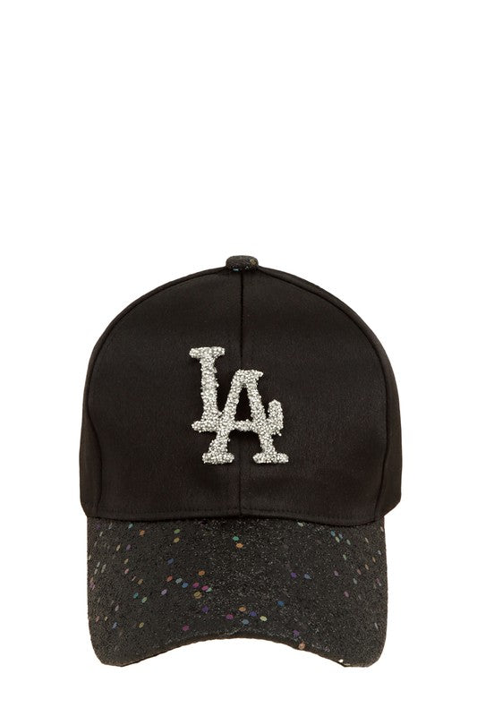 Rhinestone LA Charm Sparkle Baseball Cap Hat