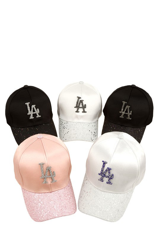 Rhinestone LA Charm Sparkle Baseball Cap Hat