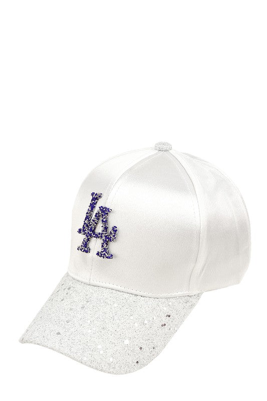 Rhinestone LA Charm Sparkle Baseball Cap Hat