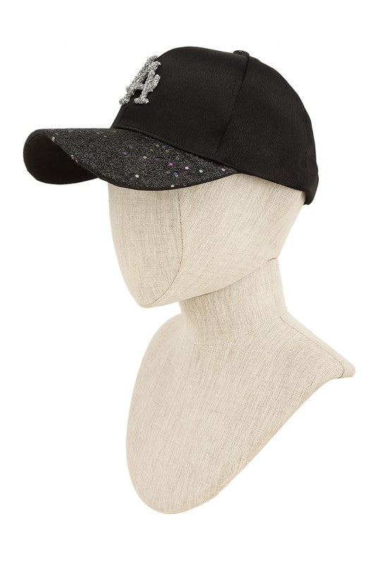 Rhinestone LA Charm Sparkle Baseball Cap Hat