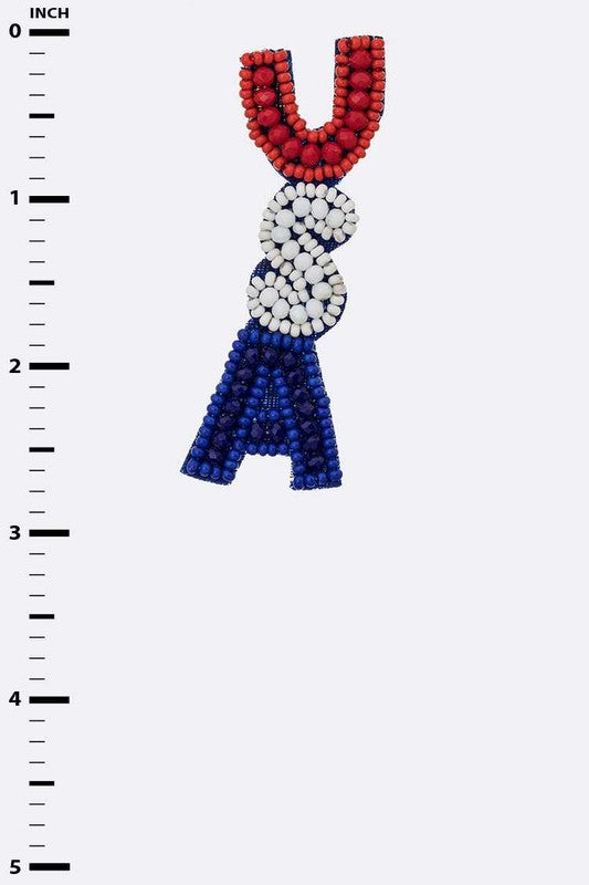 Beaded USA Iconic Earrings