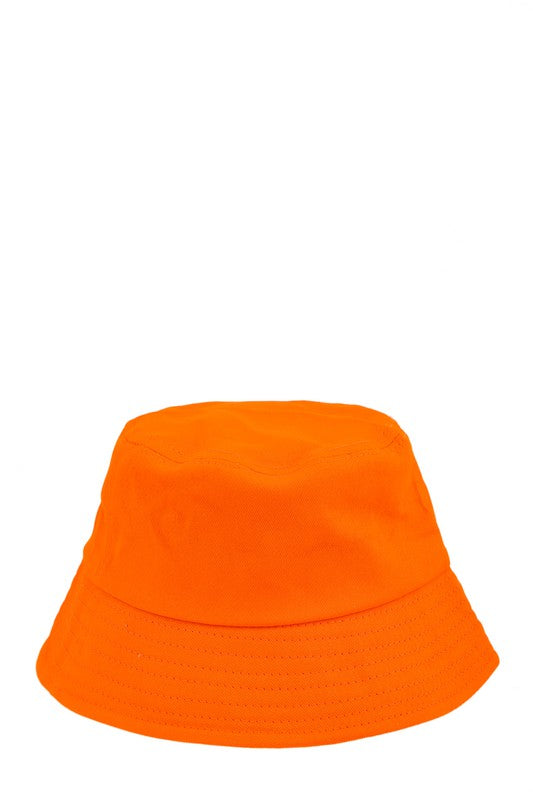 Short Brim Solid Canvas Cotton Bucket Hat