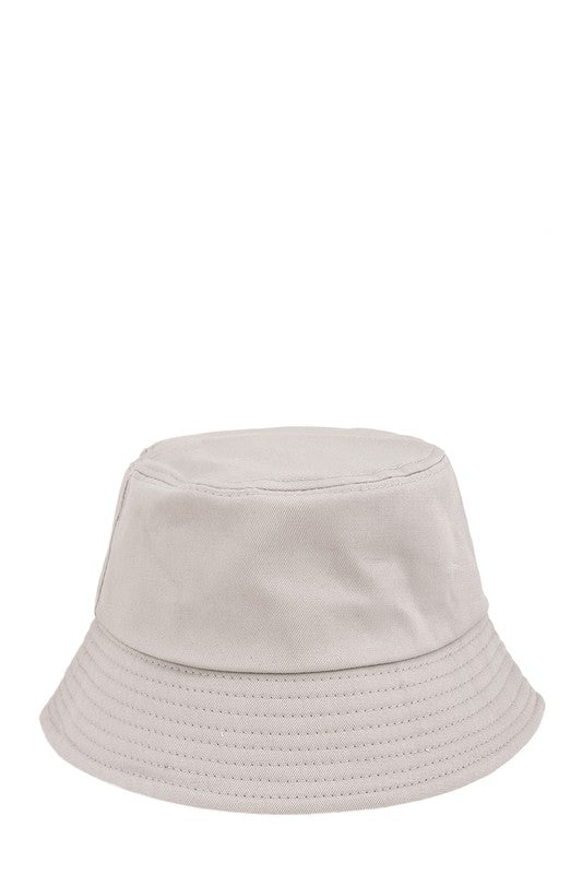 Short Brim Solid Canvas Cotton Bucket Hat