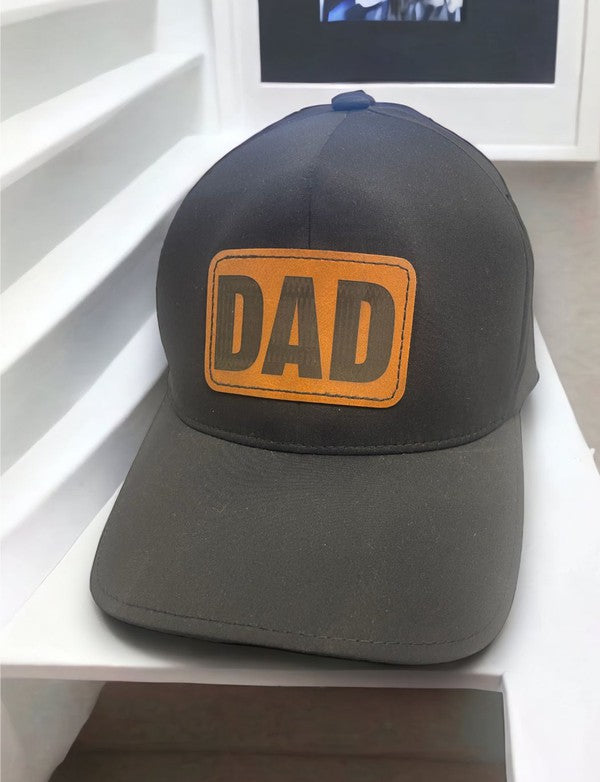 Dad Hat Leather Patch Baseball Cap