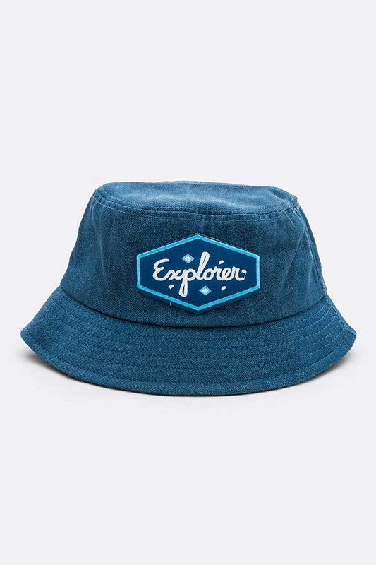 Explorer Patch Denim Bucket Hat