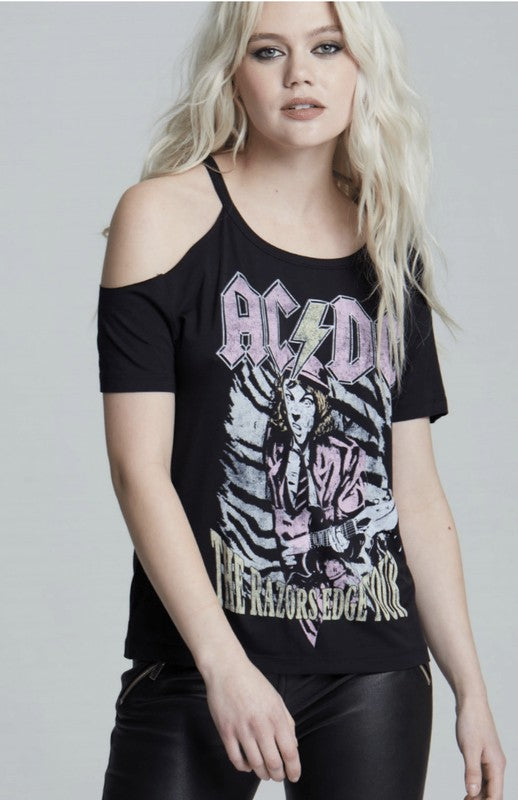 AC/DC Razors Edge Tour Cold Shoulder Tee