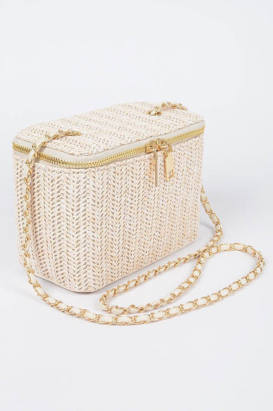 Straw Cosmetic Box Swing Bag