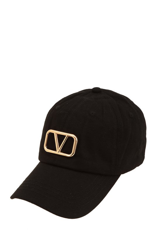 V Buckle Charm Baseball Cap