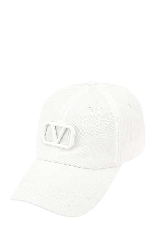 V Buckle Charm Baseball Cap