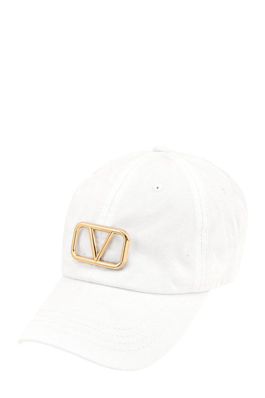 V Buckle Charm Baseball Cap