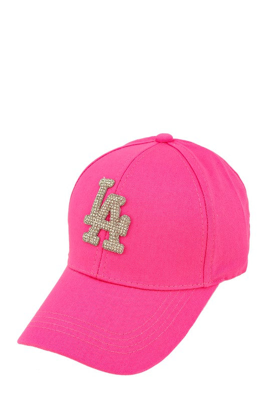 Rhinestone LA Charm Baseball Cap