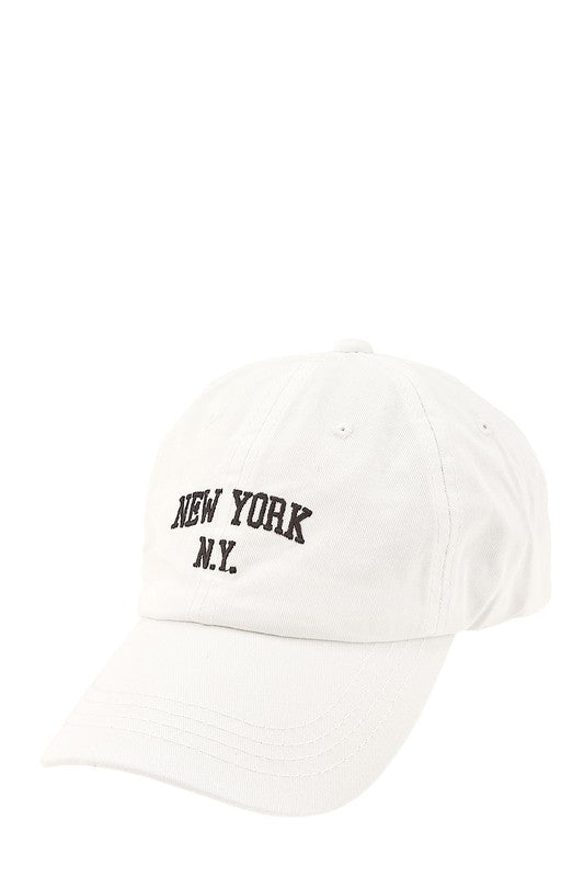 NEW YORK Embroidery Cotton Cap Hat