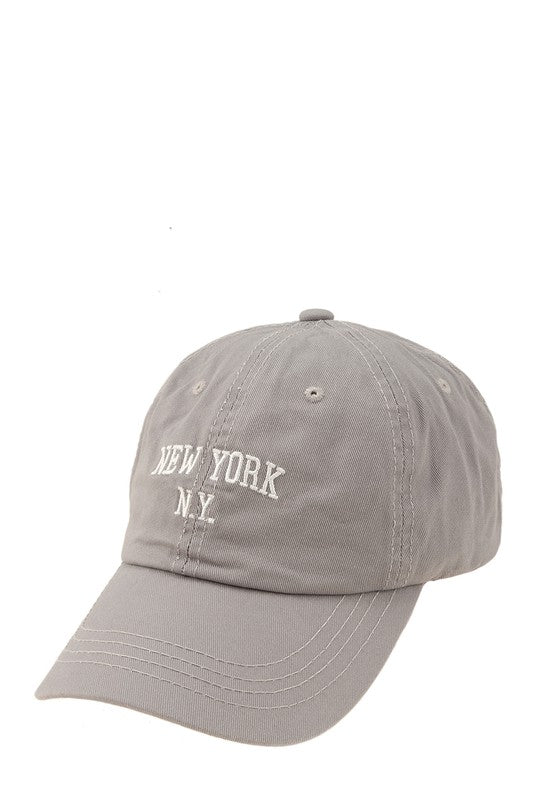 NEW YORK Embroidery Cotton Cap Hat