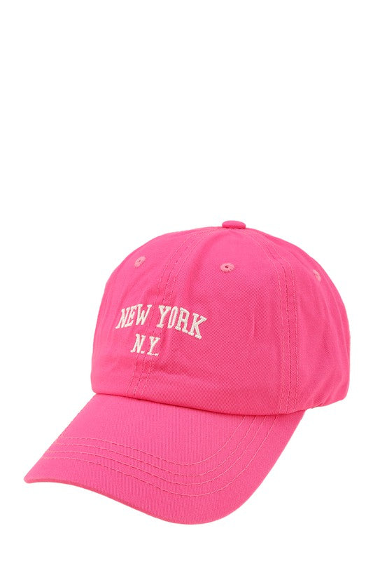 NEW YORK Embroidery Cotton Cap Hat