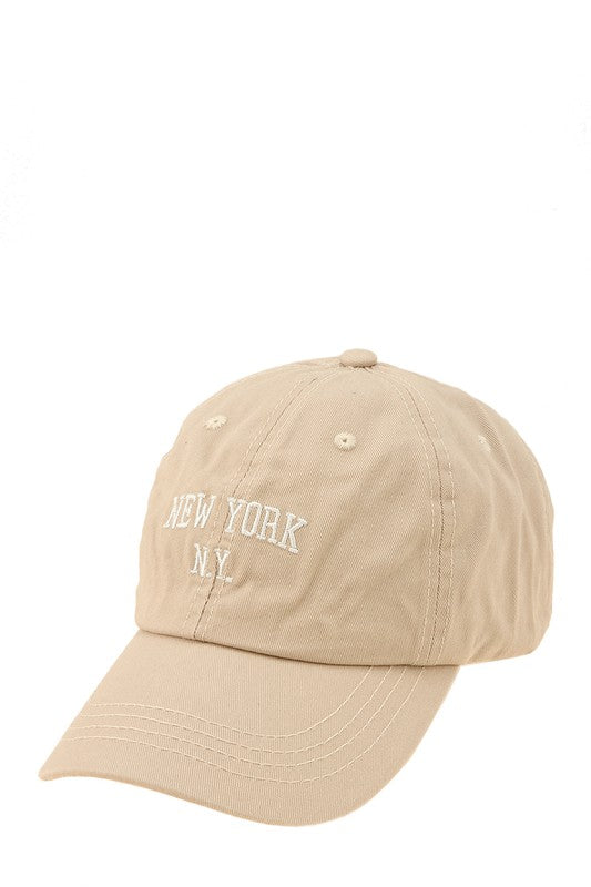 NEW YORK Embroidery Cotton Cap Hat