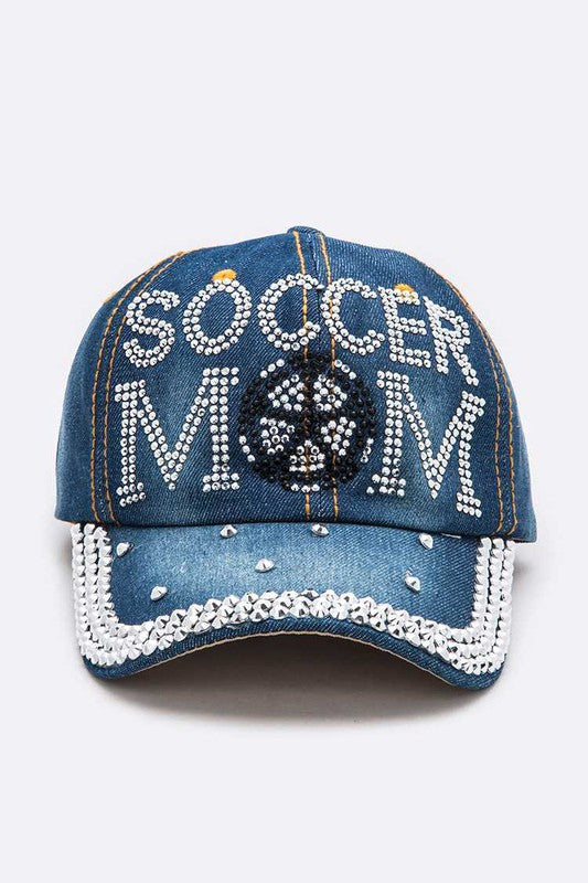 Soccer Mom Hot Fixed Denim Cap
