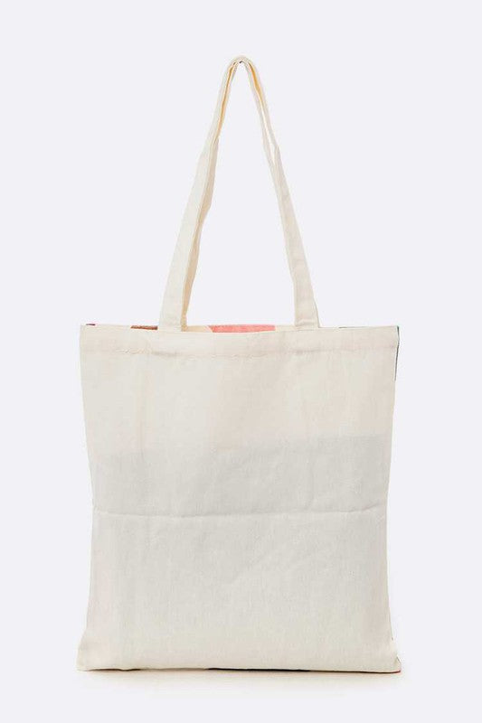 Mix Spot Print Cotton Canvas Eco Tote