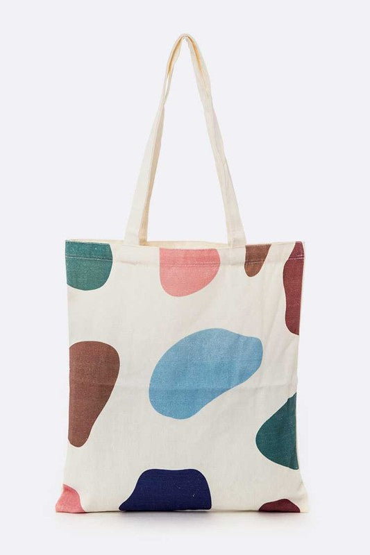 Mix Spot Print Cotton Canvas Eco Tote