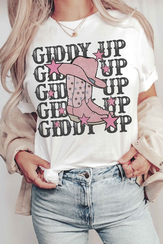 GIDDY UP COWBOY GRAPHIC T-SHIRT