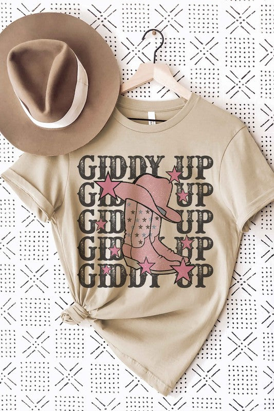 GIDDY UP COWBOY GRAPHIC T-SHIRT