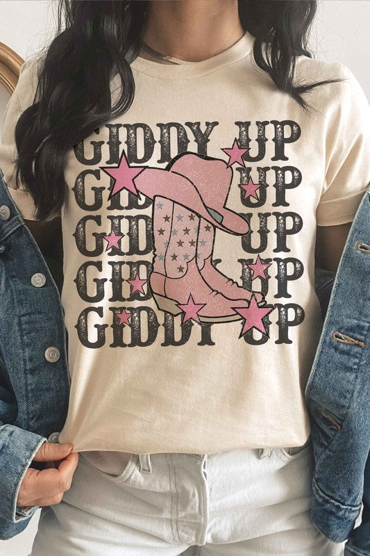 GIDDY UP COWBOY GRAPHIC T-SHIRT