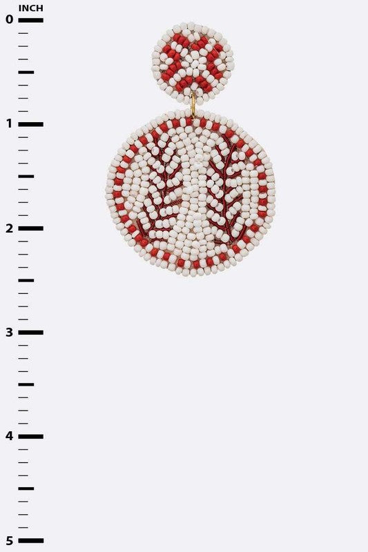 Beaded Baseball Iconic Earrings