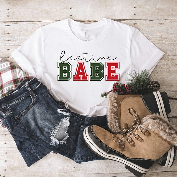 Festive Babe Short Sleeve Graphic Tee