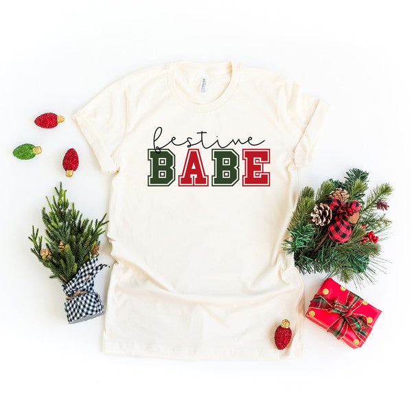 Festive Babe Short Sleeve Graphic Tee