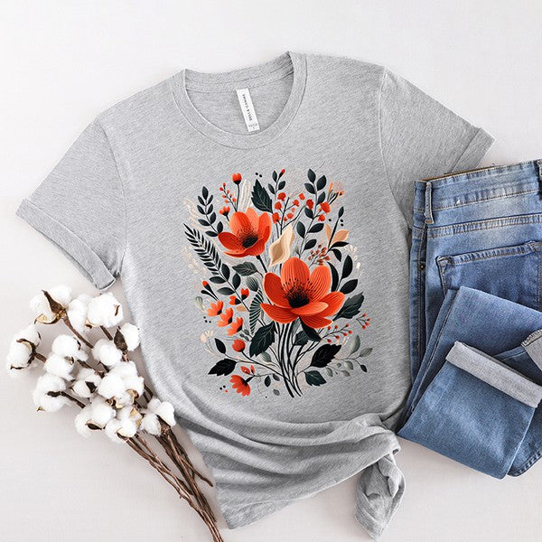 Rustic Flowers Short Sleeve Graphic Tee