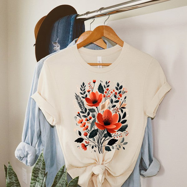 Rustic Flowers Short Sleeve Graphic Tee