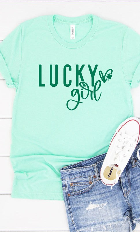 Lucky Girl Graphic Tee T-Shirt