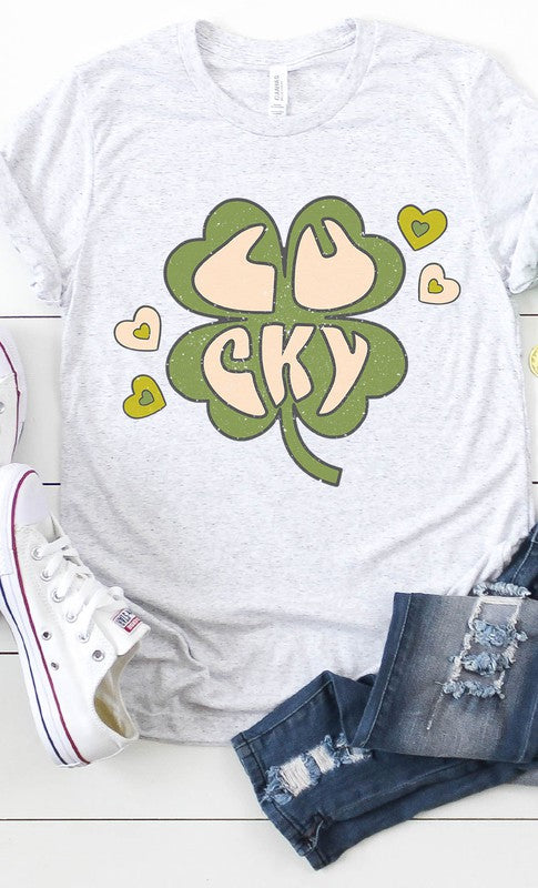 Retro Lucky Clover Graphic Tee PLUS