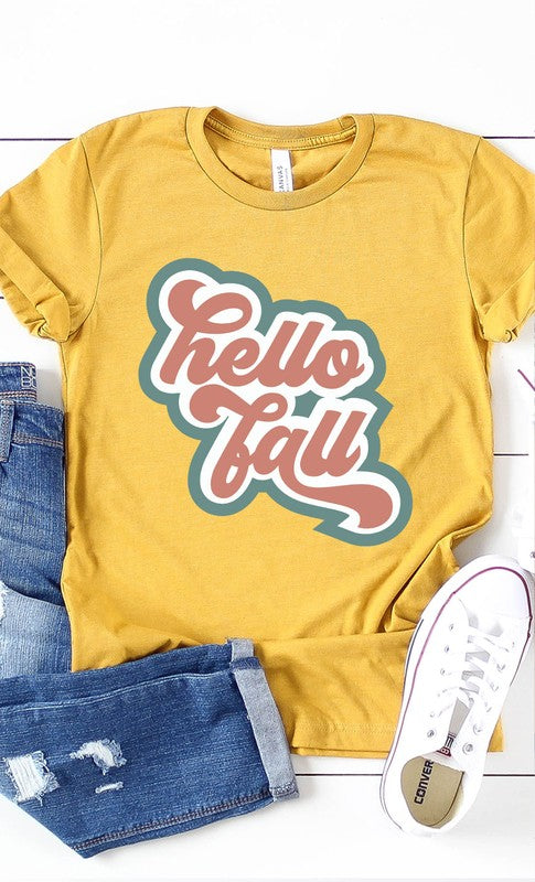 Retro Happy Fall PLUS Graphic Tee T-Shirt