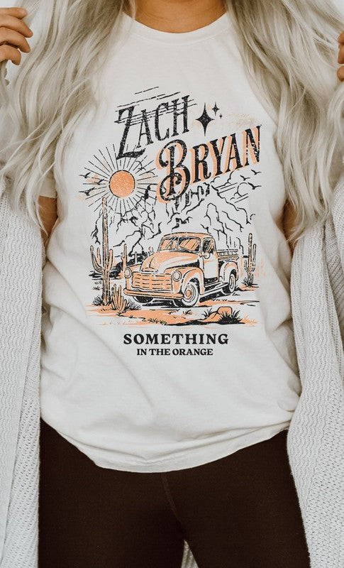 Zach Bryan Something Orange Western Graphic Tee T-Shirt