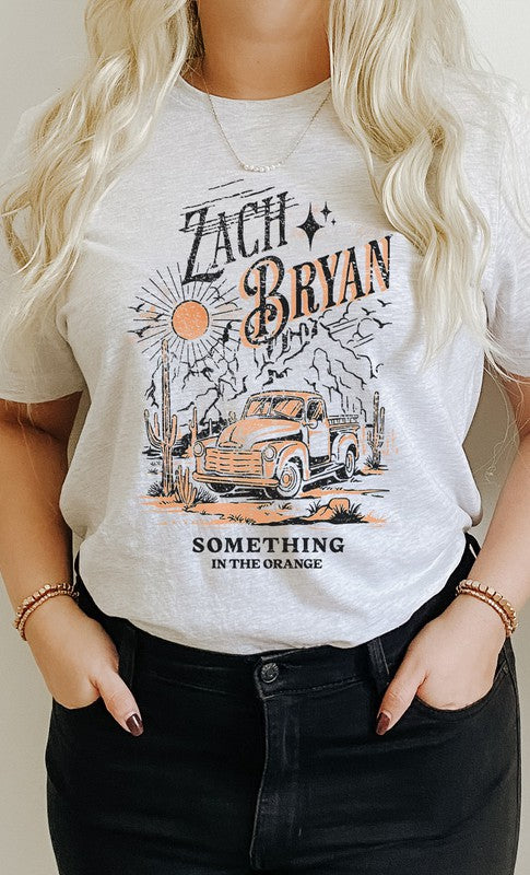 Zach Bryan Something Orange Western Graphic Tee T-Shirt