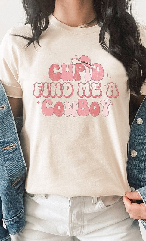 Cupid Find me a Cowboy PLUS SIZE Graphic Tee T-Shirt